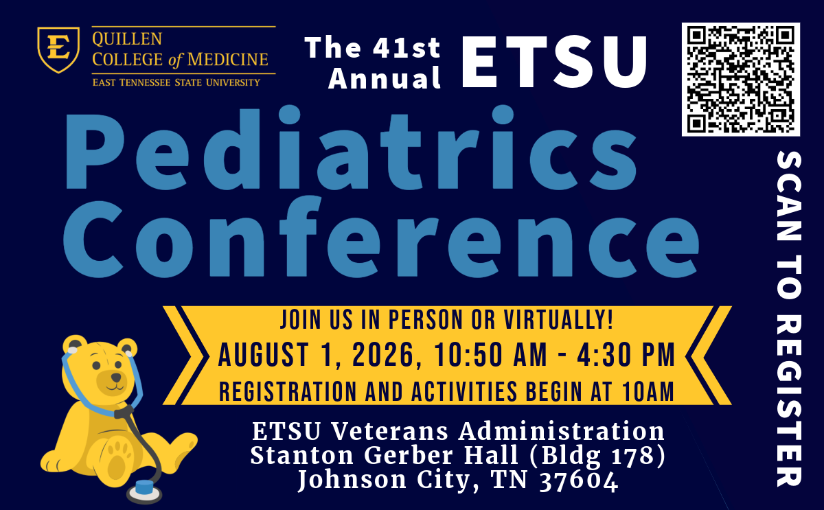 41st Annual ETSU Pediatrics Conference Banner